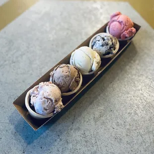 three scoops of ice cream