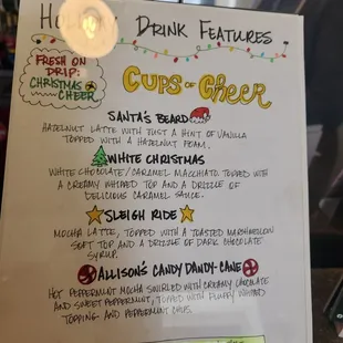 Seasonal menu