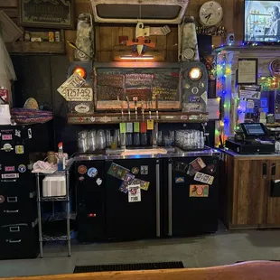 Beer on tap .