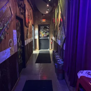 Hallway to the restroom.