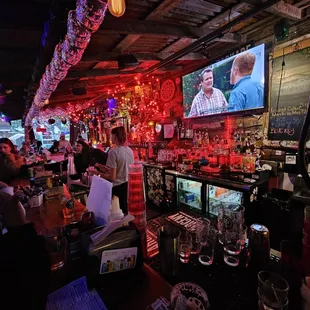 Bar back area