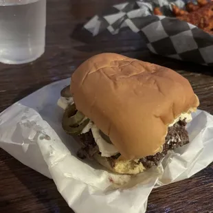 Cobra Kai- Burger topped with cream cheese, pickled Jalapeños and Jalapeño jelly
