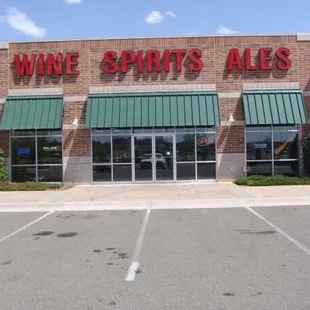 the front of the wine spirits ales