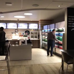 two people in a restaurant