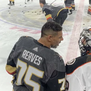 Go early and you can stand at the glass for warmups! Tons of fun to be so close to the players! Hi Reavo!