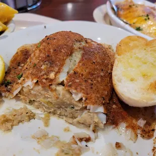 Stuffed Flounder, with a view of the stuffing