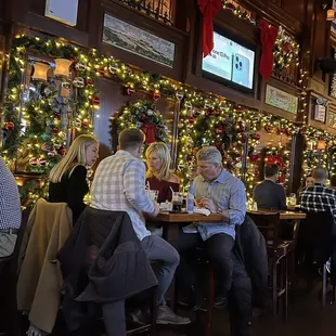 people eating and drinking