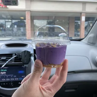 Ube cheesecake cup