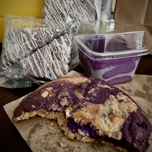 ube brownies, ube misu, ube fatty