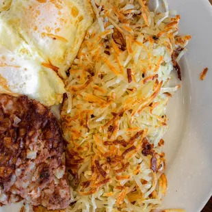 Hash &amp; Eggs ($16) comes w/ toast or pancakes (not pictured)