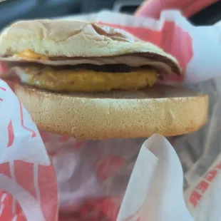 Sausage is MIA on my breakfast didn't get to eat it