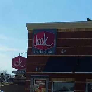 Front of the jack in the box
