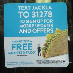 Text for free taco