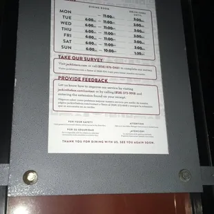 Jack in the Box Hours