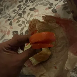 Literally gave me half a tomato