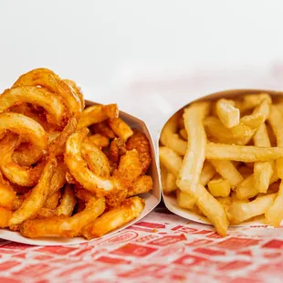 onion rings and fries