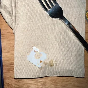 Bread tie that was found in my burger.