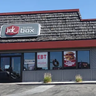 the front of the restaurant