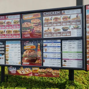 JB drive thru menu