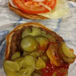 No one in the drive thru line. 10pm at night. The order was for extra onions.... So close.