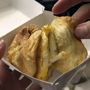 How do you forget to add the sausage to a Sausage Croissant.