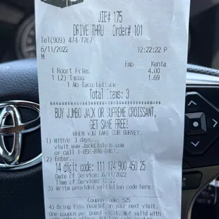 Receipt