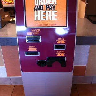 Self serve automat kiosk.