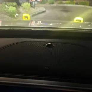 Almost daily, well after 430. Mop signs blocking drive thru usually accompanied by a trash can