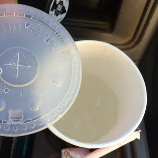 Half full wrong drink..........