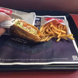 Original monster tacos (with fries)