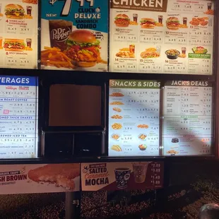 Drive thru menu