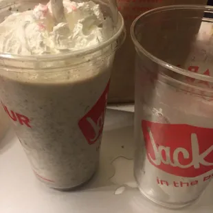 medium shake they gave me after paying 4 a large. tricksters put that medium into that empty large &amp; thought I wouldn't notice!