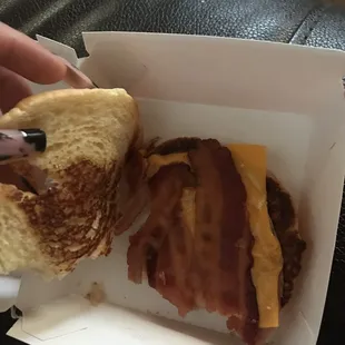 No egg on the croissant.