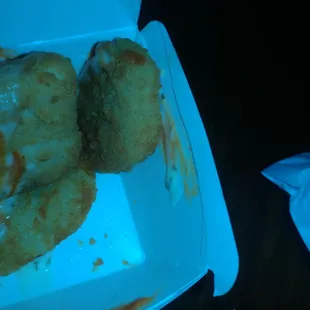 Hair in food. Fries looked old. GROSS!