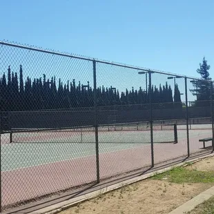 Lighted tennis courts