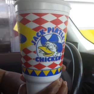 Huge cup of ice cuz it&apos;s hot in memphis