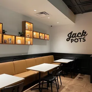 the interior of the restaurant