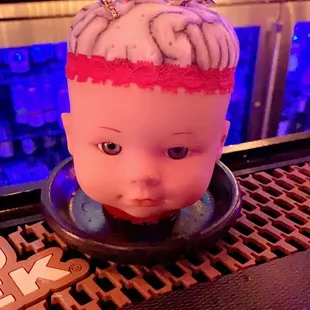 the head of a baby