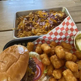 Frito Pie &amp; Double cheeseburger