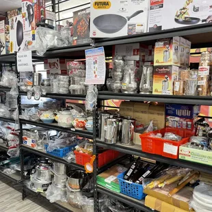 a variety of cookware items