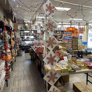 a large display of goods