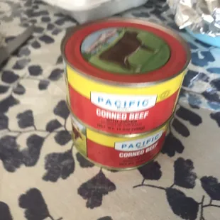 Corn beef made in New Zealand. In Samoa they called it Samoan corn beef.