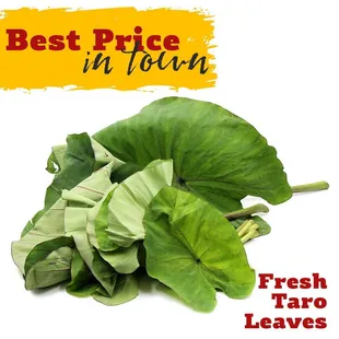 Fresh Taro Leaves.