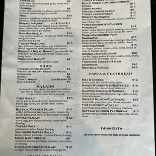 Jack&apos;s Bistro Lunch Menu