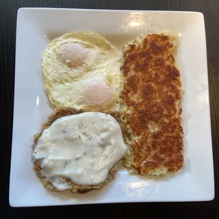 Chicken Fried Steak and Eggs