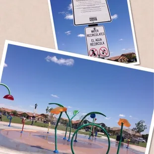 Water spray area and rules.