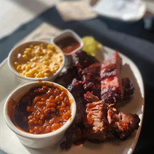 Kansas City Combo Burnt Ends Baby Back Ribs Baked Hickory Pit Beans
