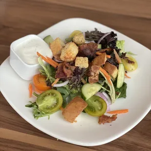 a plate of salad