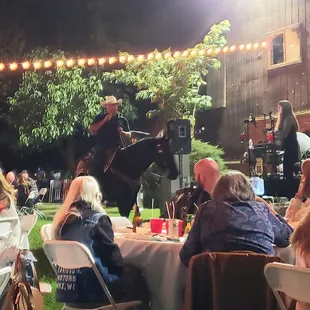 Police horse Rek, Stockton Police Equestrian Unit&apos;s annual fundraiser at Jack Tone Ranch.