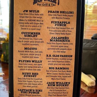 Lots of drinks to choose from